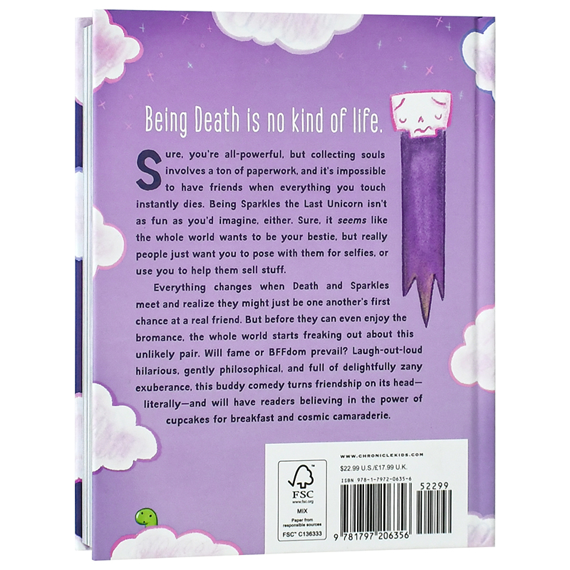 [醉染正版]死神与独角兽第一部 Death & Sparkles: Book 1 进口原版 英文成长励志漫画高清大图