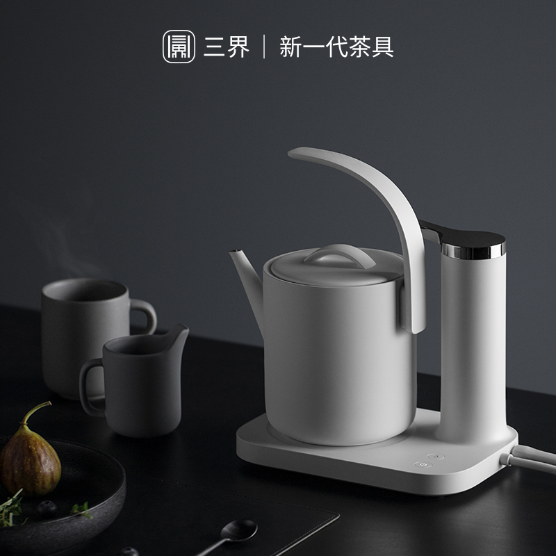 [苏宁自营]三界茶具 D2自动上水电热水壶电茶壶电子茶炉 烧水壶泡茶专用 抽水烧水2合1煮茶器