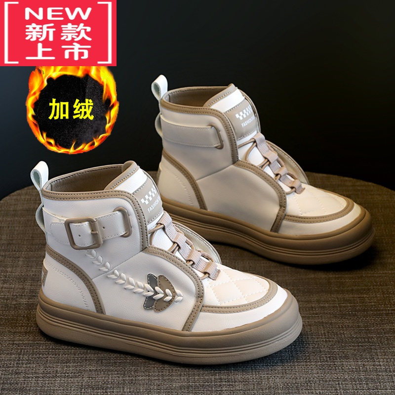 可莉允女童雪地靴2022冬季新款儿童加绒加厚短靴中大童棉靴防水防滑棉鞋