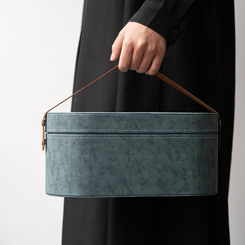 苏氏陶瓷(SUSHI CERAMICS)山水旅行茶具便捷功夫茶具套装陶瓷快客杯带便携旅行包(蓝)高清大图