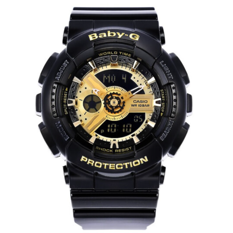 casio卡西欧casiobabyg女表经典潮流少女时代系列防水黑金手表