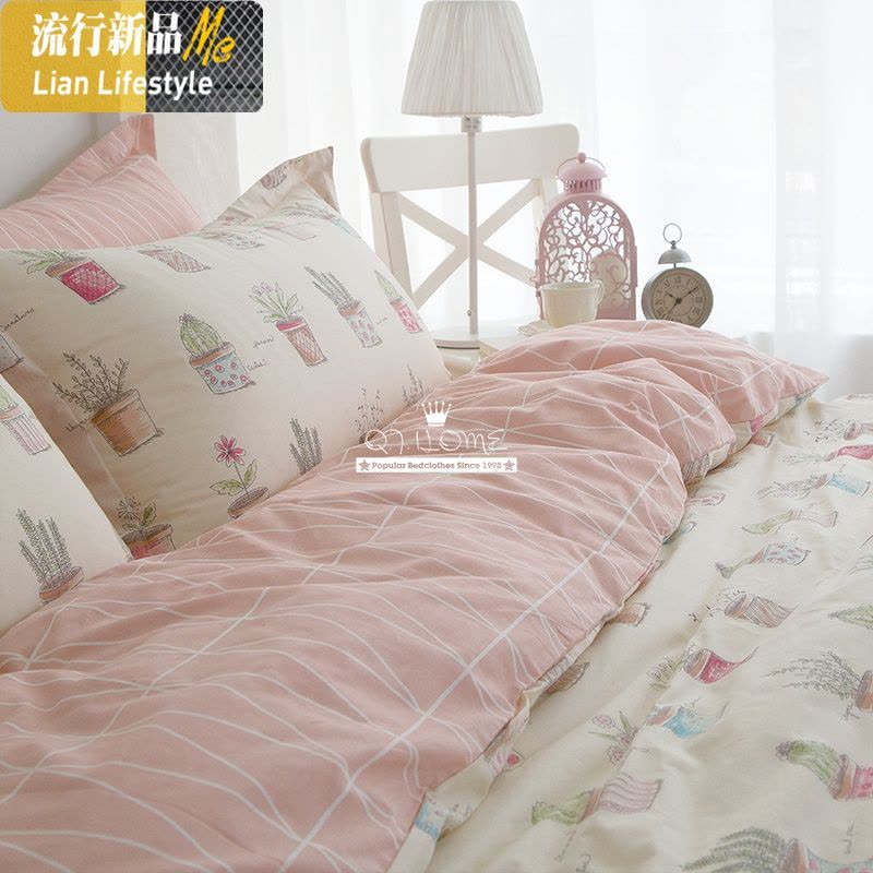 北欧风居欧美简约卡通韩式公主风棉四件套/1.2三件套 三维工匠图片