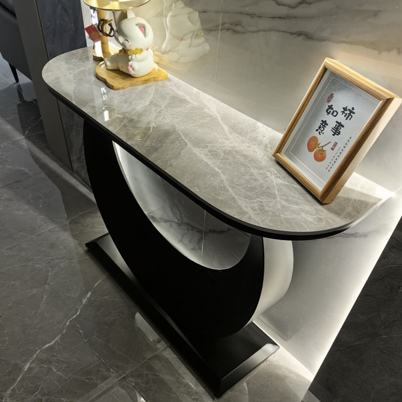 古达玄关桌端景台岩板网红意式入户柜简约现代轻奢客厅靠墙供桌走廊