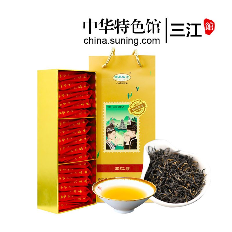 【中华特色】三江馆 侗美仙池仙池红红茶150g礼盒装5g/30包三江特产 华南地区 48小时内发货