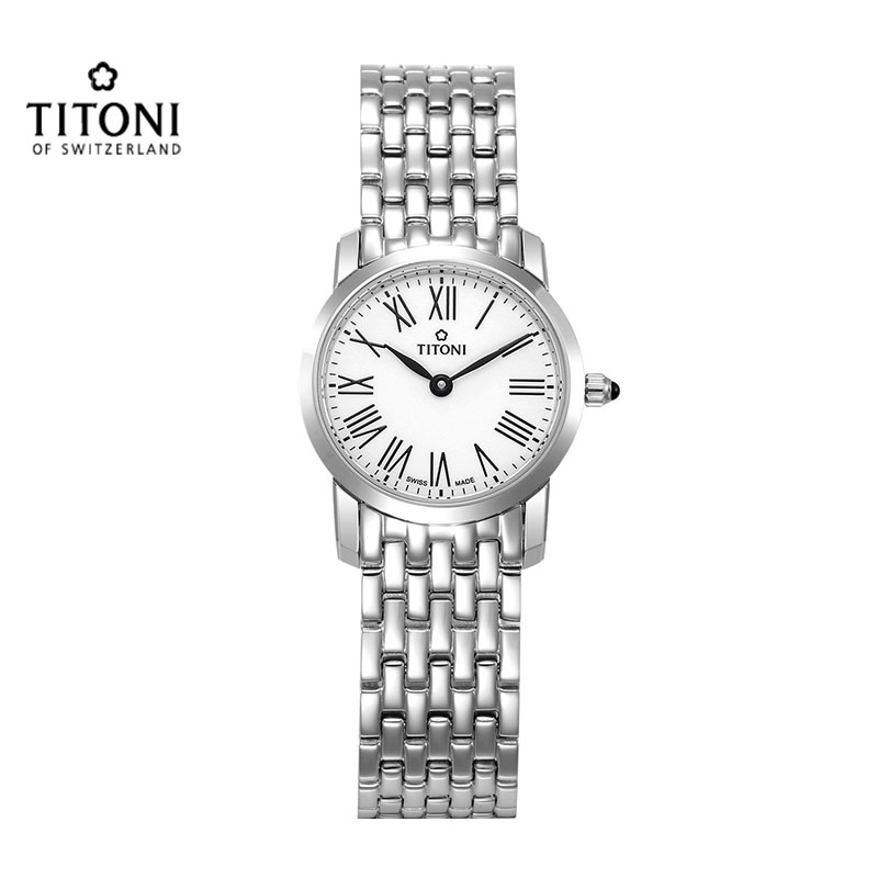 TITONI梅花纤薄系列石英表女表 全国联保 瑞士进口高清大图