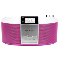 PANDA/熊猫CD-560CD/DVD播放机磁带U盘学习教学胎教手提便携音响收音录音机 玫红色