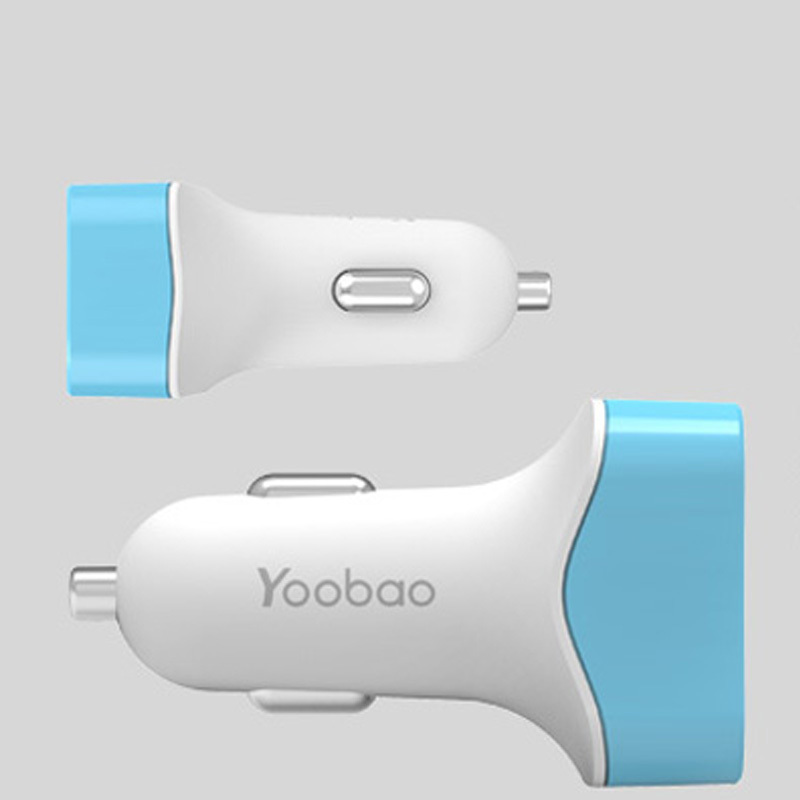 羽博Yoobao 车载充电器4.8A双USB点烟器一拖四 YB-206