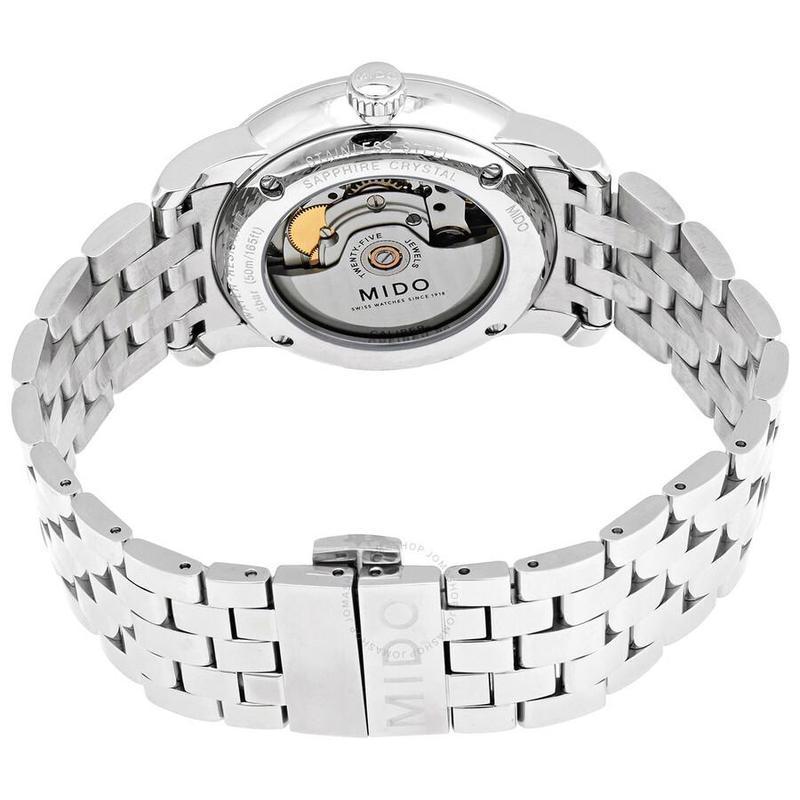 [官方正品]美度(mido)瑞士手表 automatic系列 钢带蓝盘 动能存储自动