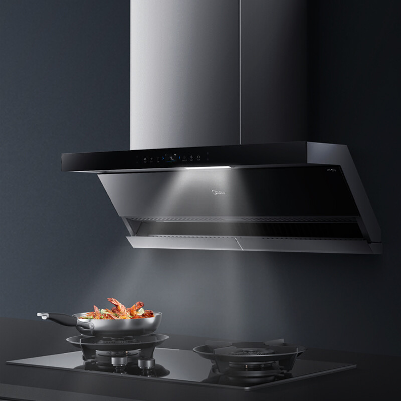 美的(midea)dk7家用油烟机7字型顶侧双吸新静吸系列25立方变频大吸力
