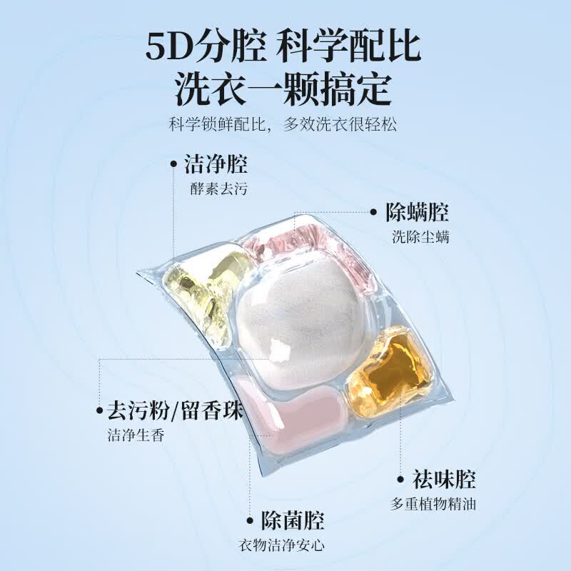 植护 双拼5D洗衣凝珠7g*100粒/桶高清大图