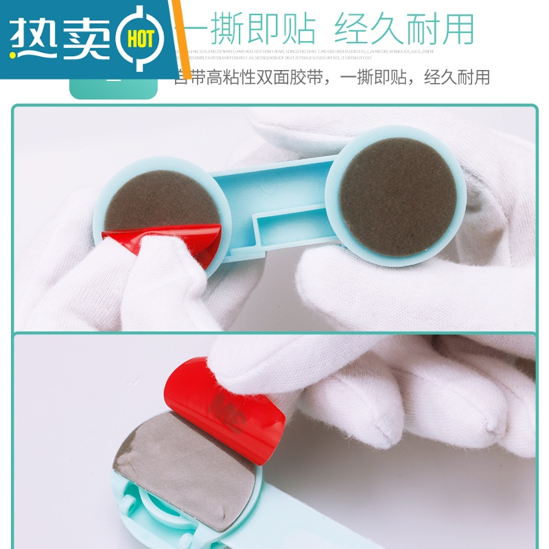 显彩固定锁扣衣柜开门橱门防搭扣安全锁推拉门儿童卡扣门扣简易抽屉锁 粉色长锁5只房门安全扣