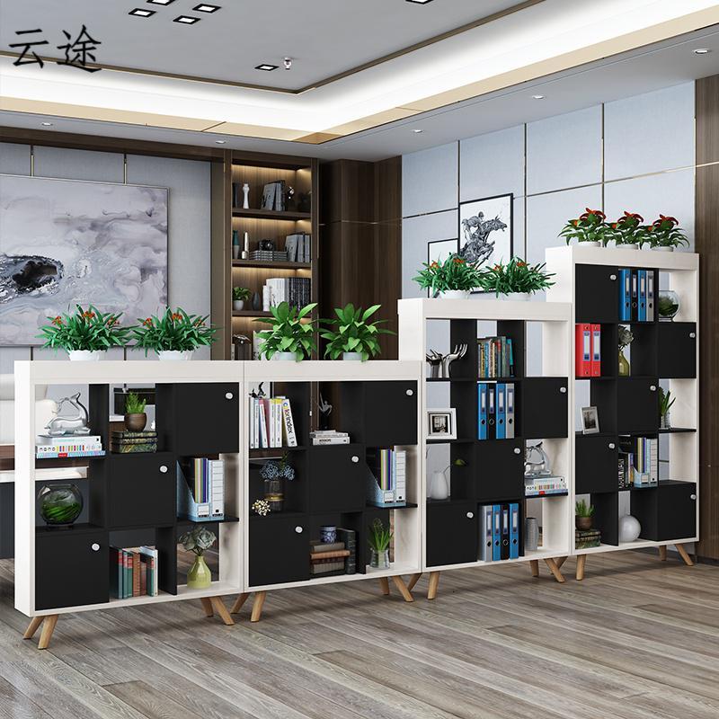 办公室隔断柜组合文件柜书柜档案柜双面展示柜带锁储物柜玄关矮柜定制