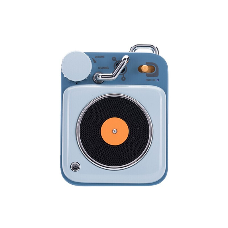 猫王音响 原子唱机B612小收音机蓝牙音箱mini迷你便携式无线复古桌面智能语音AI户外音乐播放器 童心蓝高清大图