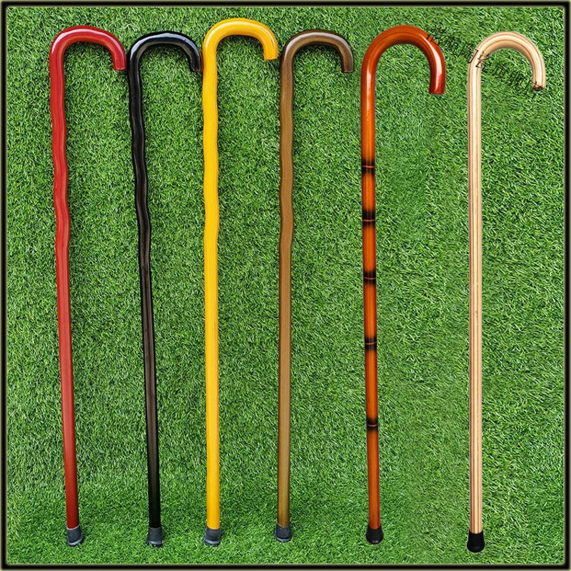 信誉精品藤木登山杖老年人手杖复古实木一体单杖防滑结实拐杖