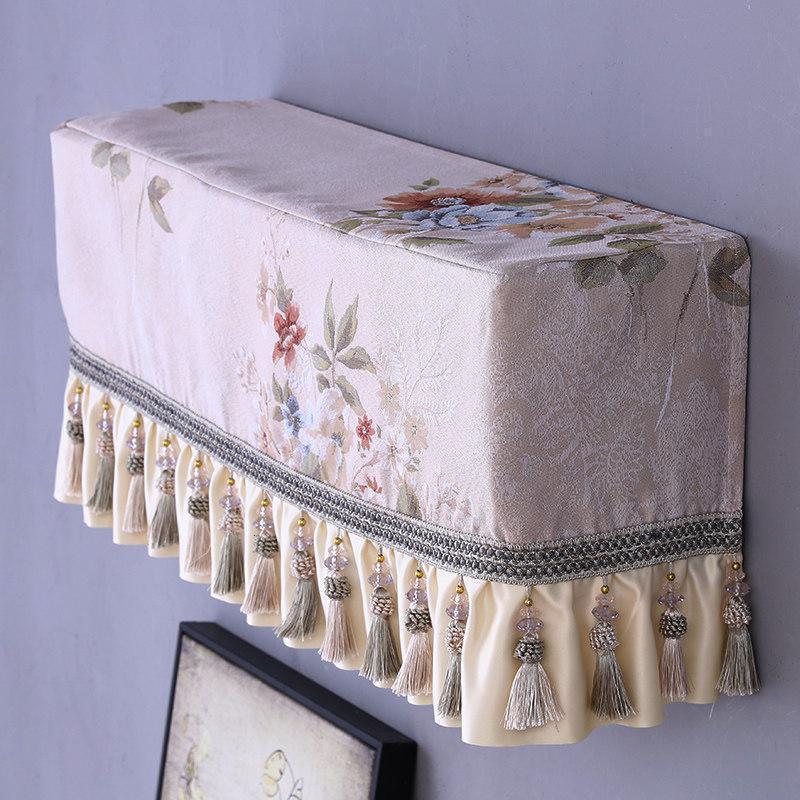 森美人欧式空调罩套子1.5匹卧室客厅美式壁挂式挂机盖布布艺长方形内机 尔蓉长度92cm*深度26cm