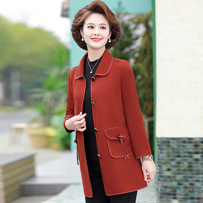 2024新款春秋时尚气质洋气中年妈妈装中长款减龄风衣春装薄款外套