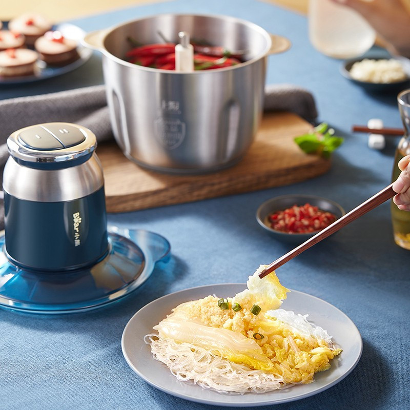 小熊(bear)绞肉机家用电动切碎机不锈钢多能料理机绞馅机碎肉打肉机