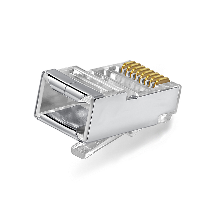 胜为(shengwei)RC-6050 50个/盒 六类金属屏蔽RJ45镀金8芯网络水晶头(计价单位:盒)透明