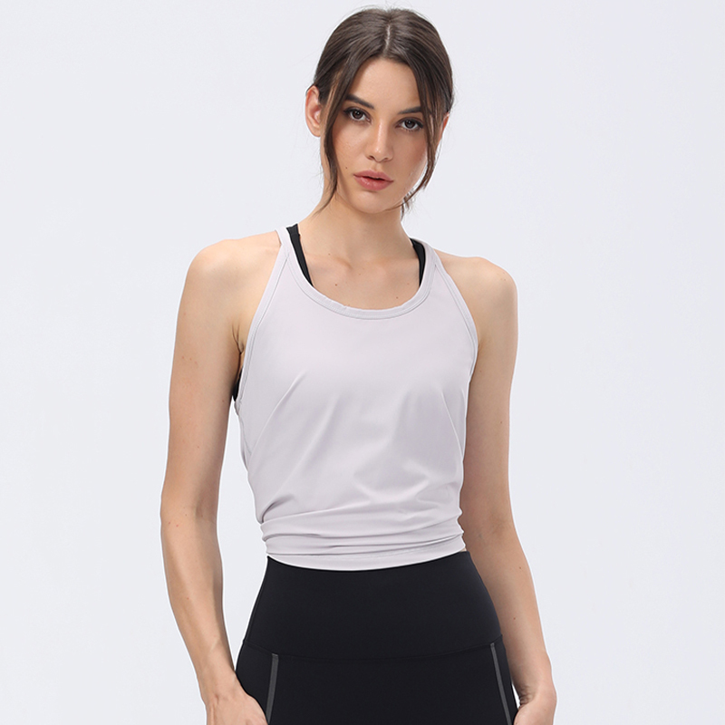 蒙洛里克瑜伽服轻盈凉感高弹运动吊带背心健身服瑜伽上衣轻薄后开叉