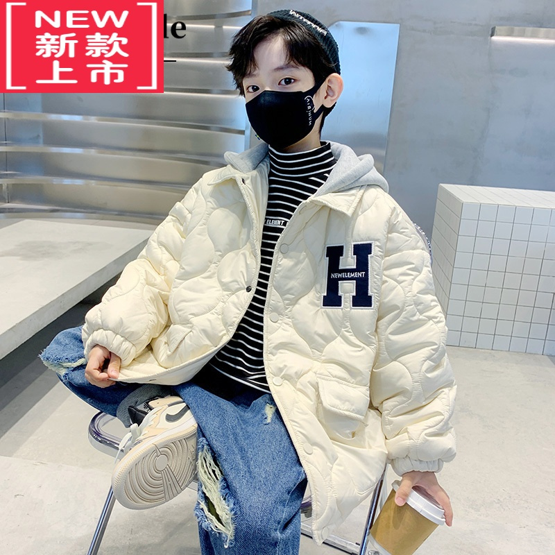 可莉允男童棉服冬季2022新款儿童装男孩棉衣中大童男装冬装加厚棉袄外套