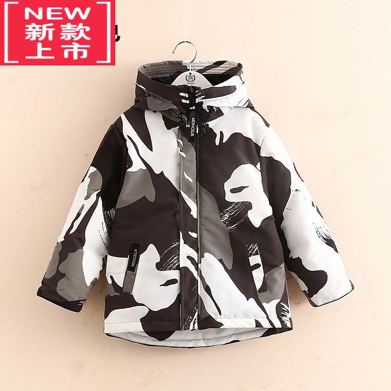 可莉允女童羽绒服冬2022新款男童儿童中大童加厚连帽棉服洋气xn-0072A图片