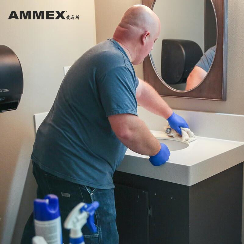 爱马斯(AMMEX) TLFMD44100 医用 M 无粉麻面 6g 100只/盒 盒 一次性手套高清大图