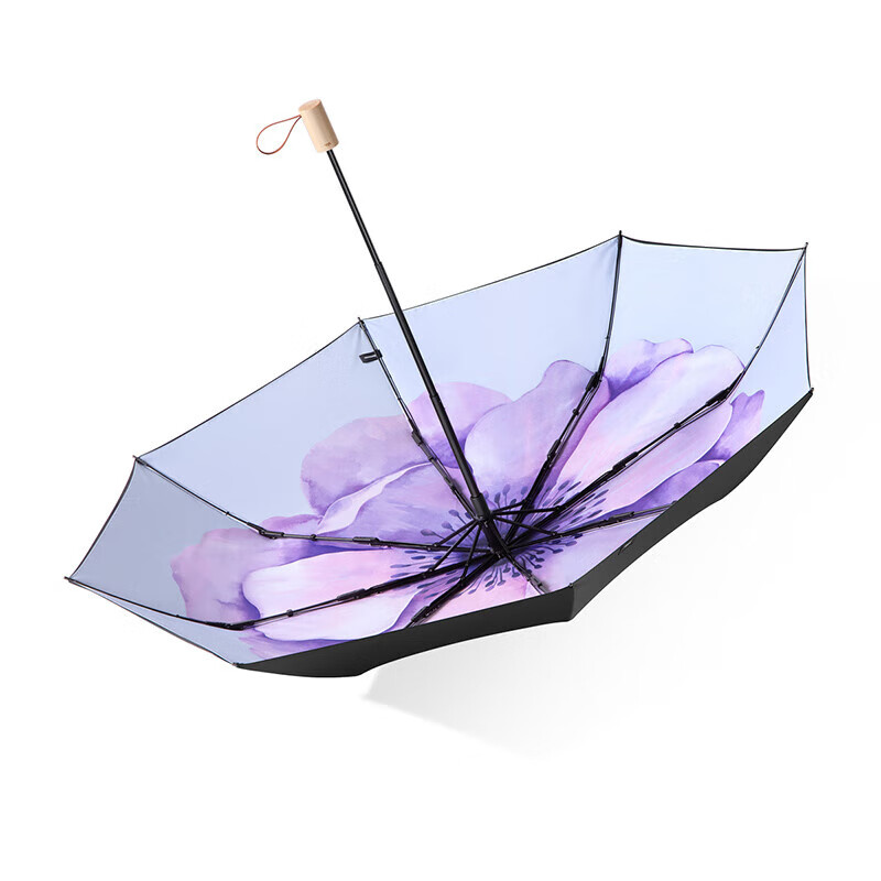 蕉下三折黑胶防晒伞 户外旅行便携雨伞防紫外线遮阳伞 BM662 庭芥高清大图