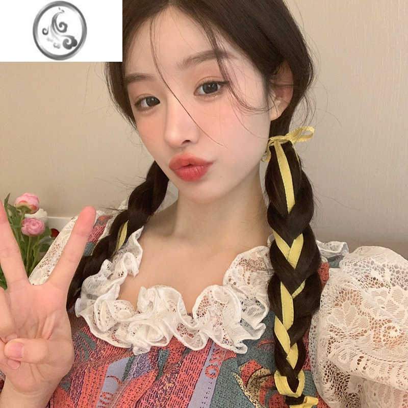 jimi蝴蝶结头绳编发丝带绑发头饰网红双马尾飘带扎头皮筋新款ins发圈