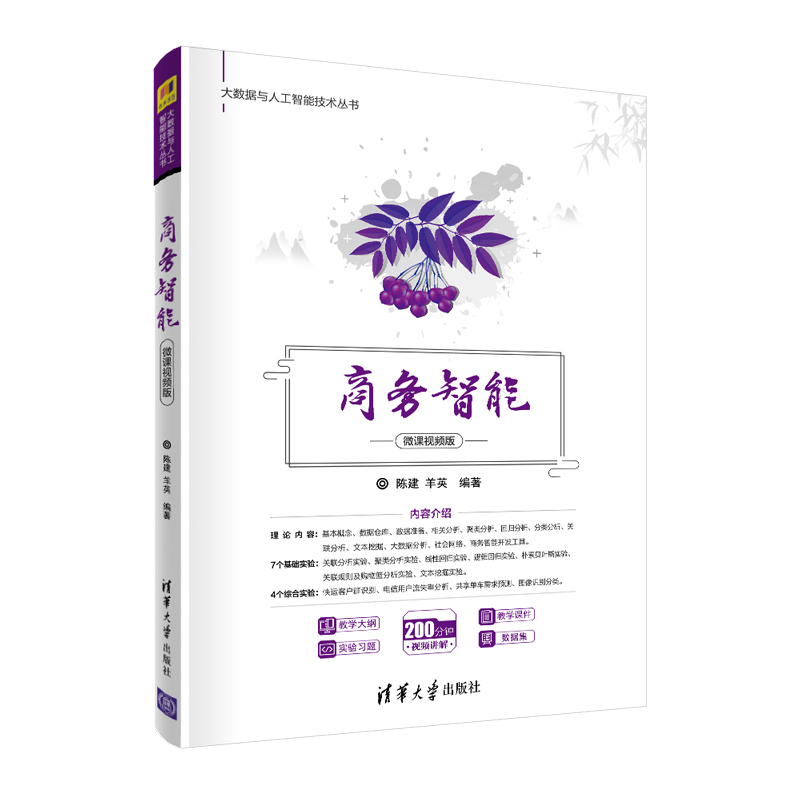 [M]商务智能(微课视频版)/大数据与人工智能技术丛书 陈建,羊英编著 著 -9787302571247高清大图