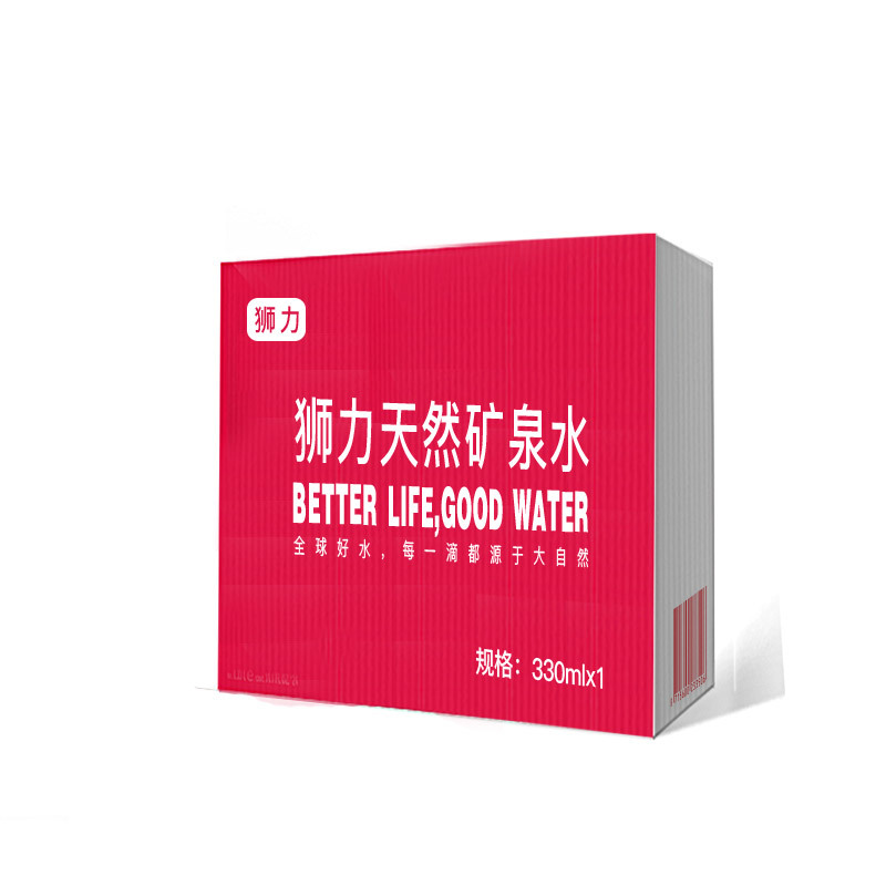狮力 荷兰进口天然气泡水天然饮用水330ml*6听