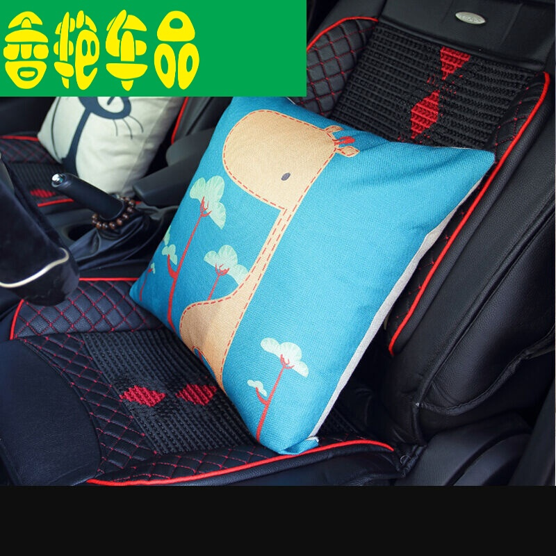汽车抱枕腰靠车载空气净化纳米矿晶除甲醛去异味办公座椅腰靠车用家用创意个性抱枕腰垫