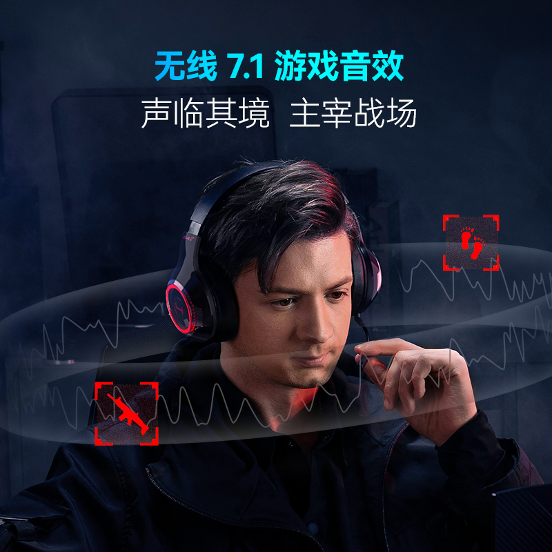EDIFIER/漫步者G4S PRO电竞游戏耳机头戴式2.4G无线吃鸡专用电脑耳麦带麦