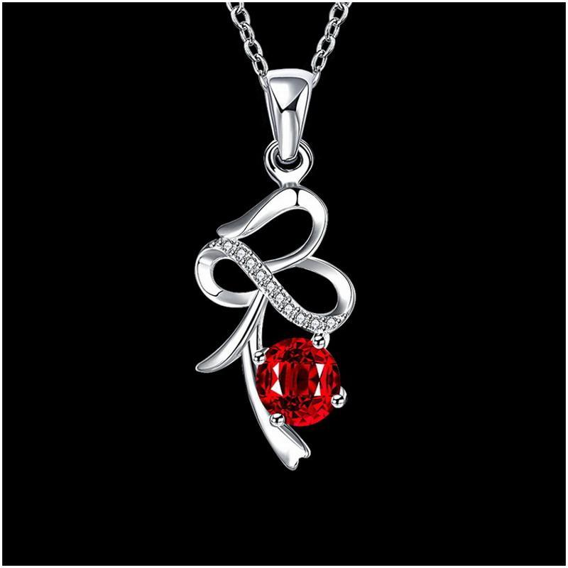 N037 Women Silver Necklace日韩版艺术个性坠项链女防过敏银饰送女朋友七夕情人节礼物