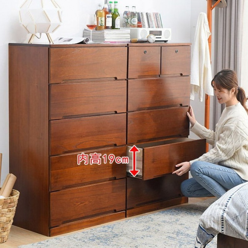 美帮汇实木加厚抽屉式收纳柜子多层大容量宝宝衣柜童储物斗橱五斗柜高清大图