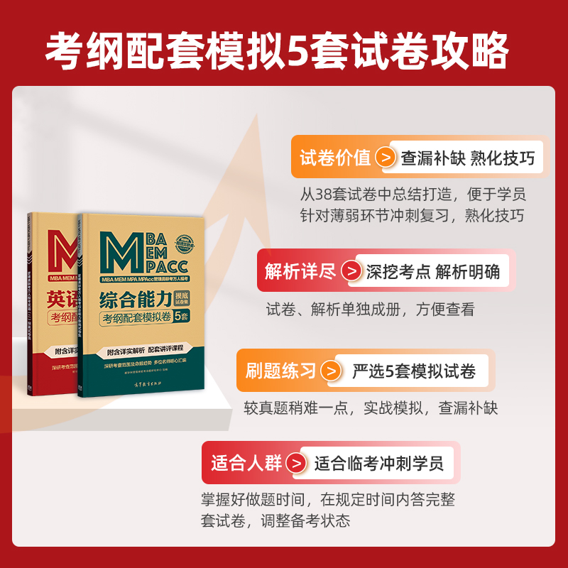 [考纲模拟卷]英语二 [正版]199管理类联考真题冲刺预测押题试卷考试模拟卷mba联考逻辑历年真题在职研究生管理类综合能高清大图