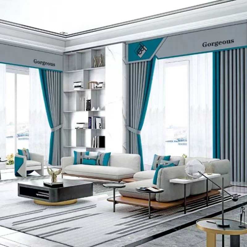 瀚隔 云朵麻窗帘北欧简约现代窗帘飘窗客厅轻奢卧室窗帘1.0*1.3m打孔帘图片