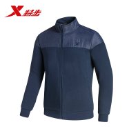 特步（Xtep）男装针织外套秋季新款轻便舒适休闲运动服男子上装外套