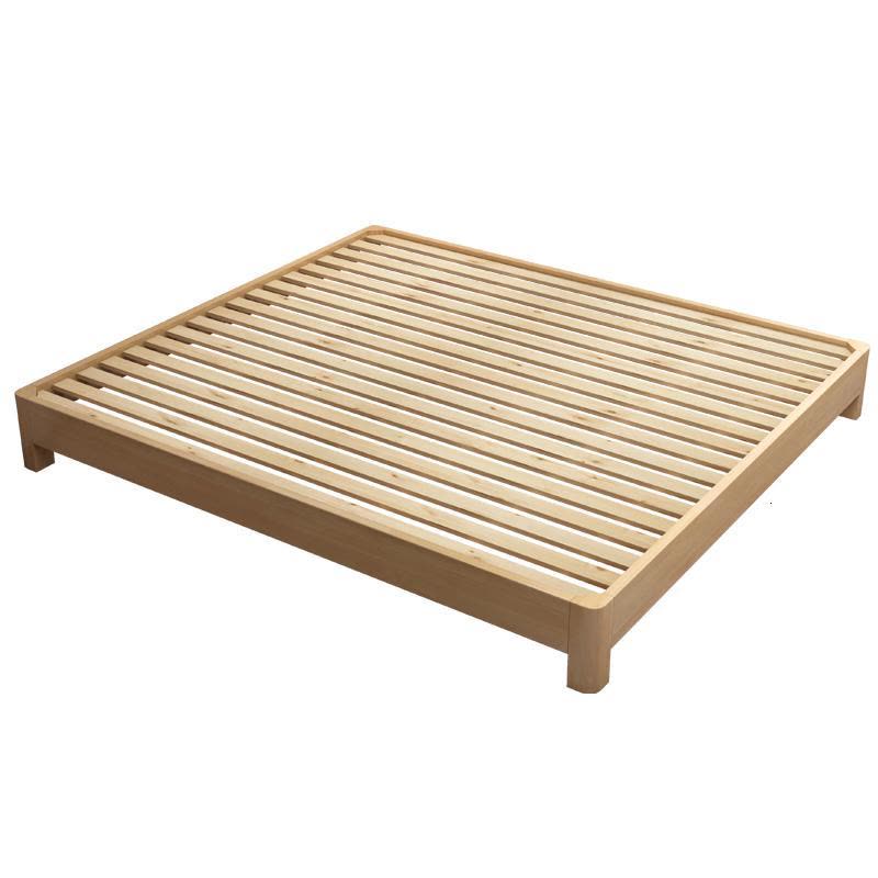 森美人北欧全实木床日式榻榻米床架现代简约1.5米1.8米无床头矮床双人床图片