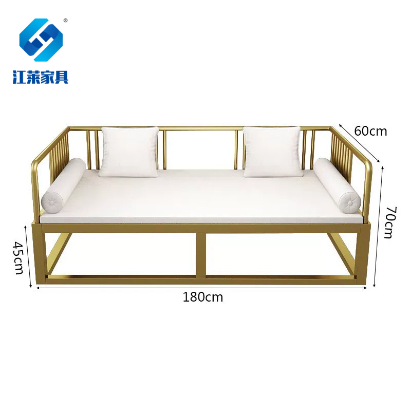 江莱 新中式铁艺沙发三人位JL-SF003/1800*600*700mm/张(备注颜色)高清大图