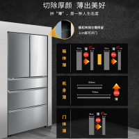 美菱(MELING) BCD-482WQ3M 482升M鲜生全面薄 多门冰箱 变频风冷 净味杀菌 双系统（汉宫灰）