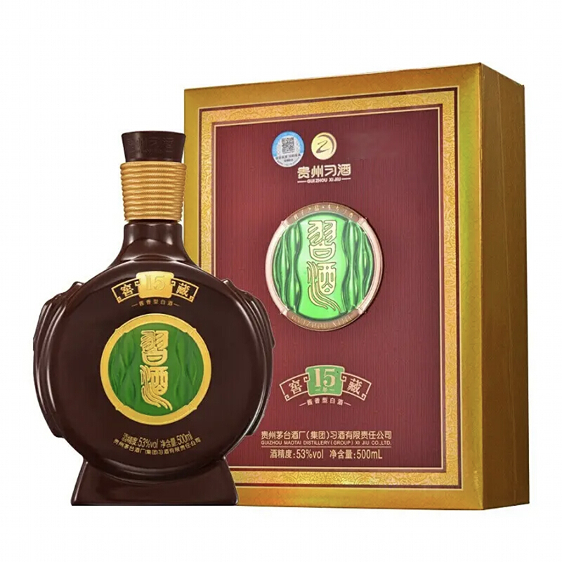 贵州 习酒 窖藏十五年 53度 酱香型白酒 500ml
