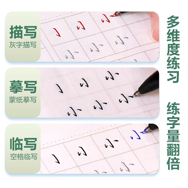 [行楷]5本 行楷一本通(赠笔) [正版]行楷字帖吴玉生行楷一本通字帖成人练字初中生每日一练初学者入门大气漂亮钢笔硬笔书高清大图