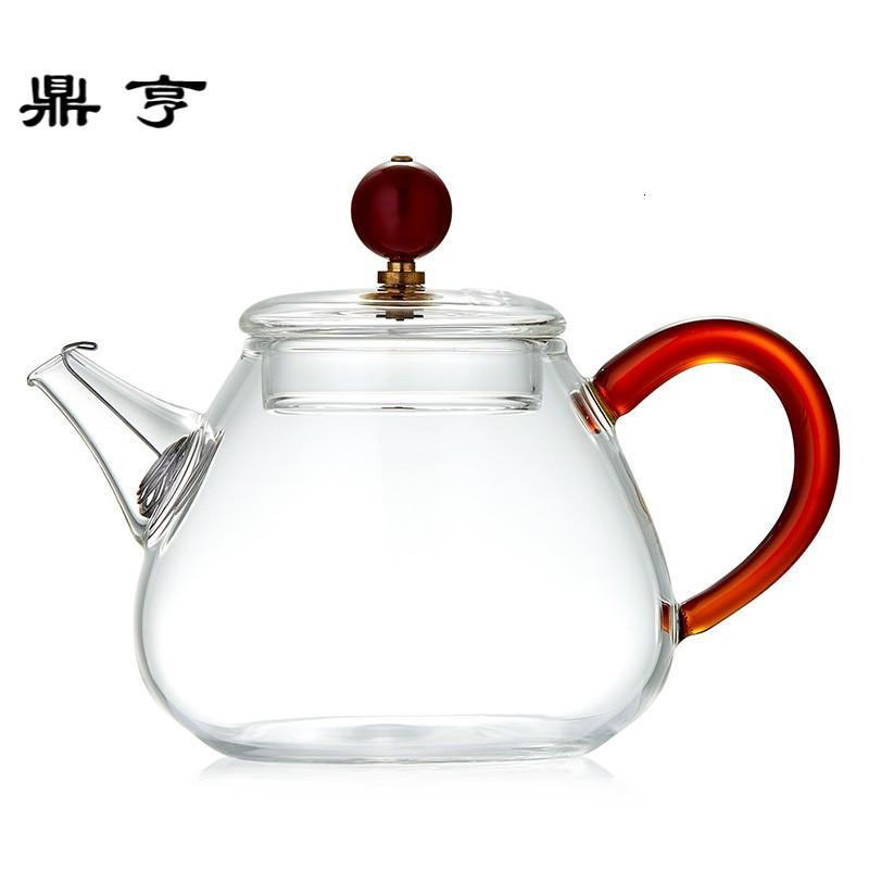 鼎亨 泡茶壶耐热过滤花茶家用加厚玻璃红茶泡茶器小号功夫茶具
