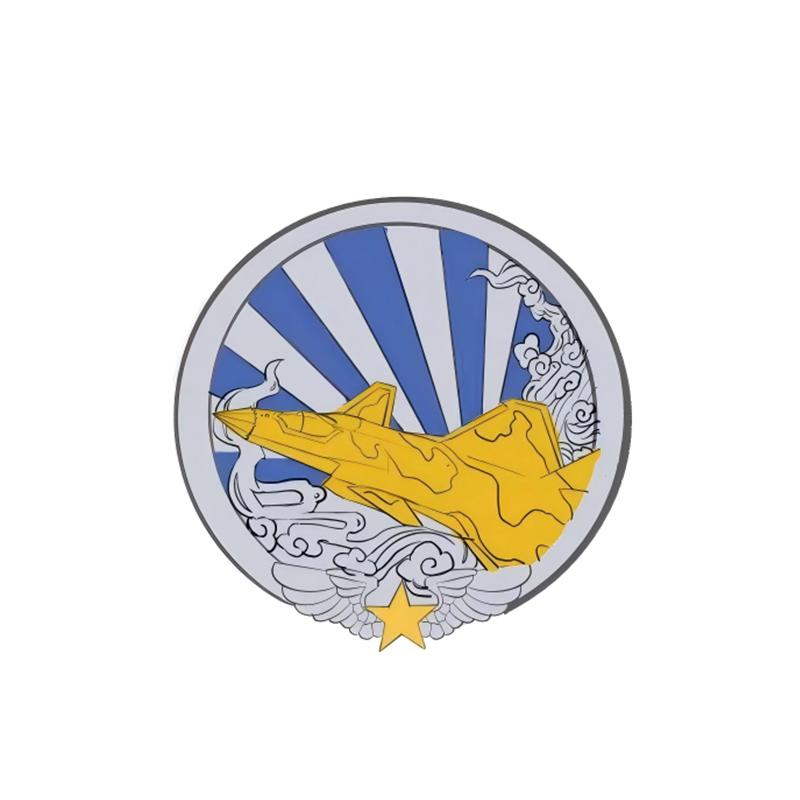 酷美智悦长春航展纪念品金属徽章(歼20)8*8cm 个高清大图