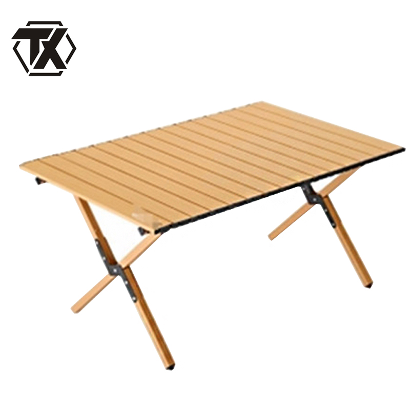 铁迅户外折叠餐桌方桌X83 张 原木色
