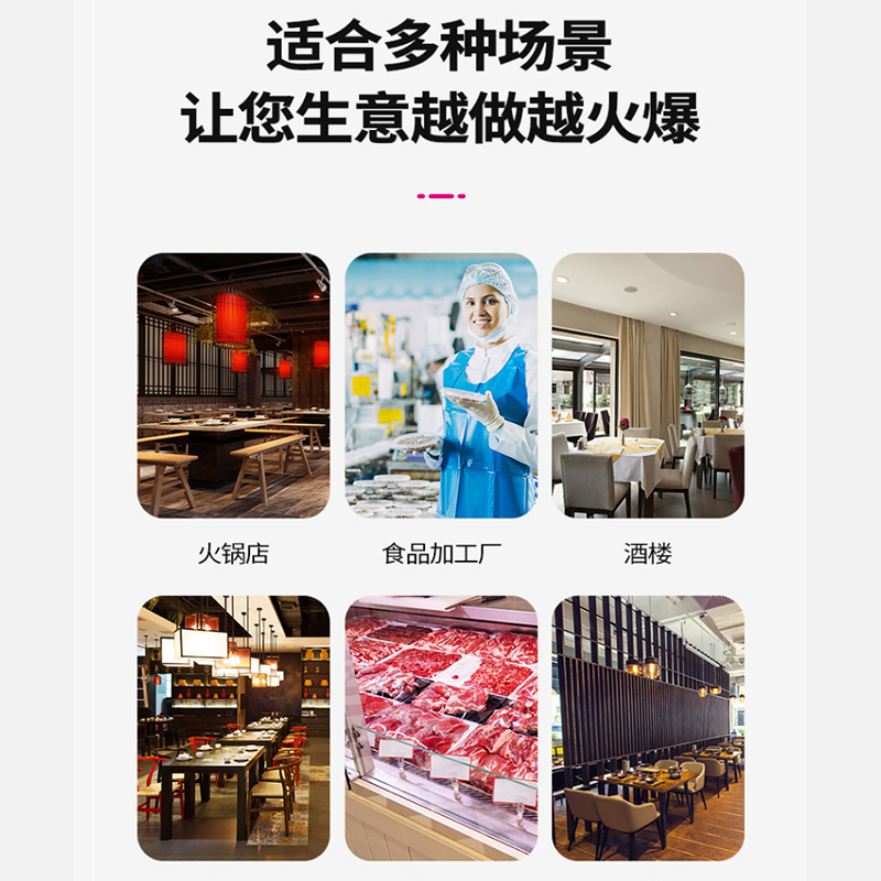 lecon/乐创 切片机全自动商用切肉机牛羊肉卷电动台式不锈钢12寸切肉片机 切肉机高清大图
