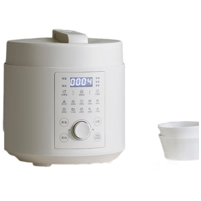 歐萊克 OLK-501D(5升电压力锅 双胆:三层复合钢胆*2 陶白DYLG00511) 电压力锅 智能触控高压锅