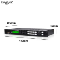 Depusheng得普声X5 前级效果器KTV人声话筒效果器防啸叫均衡调节双混响数字效果前置