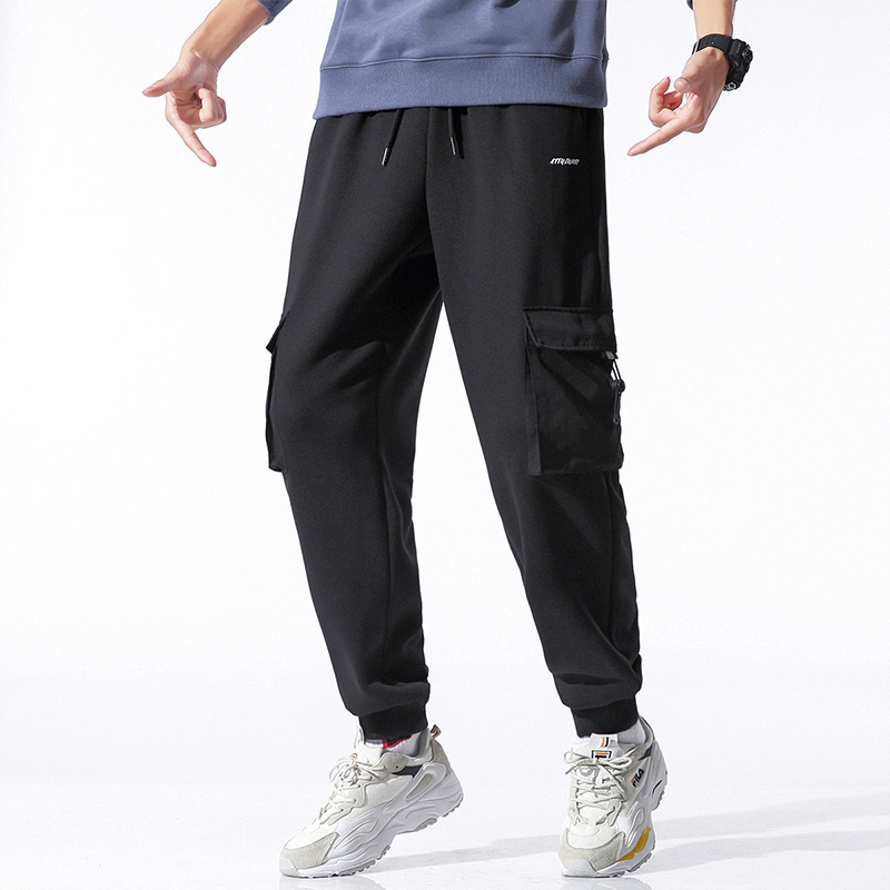 AZR005095-拓路者2020秋冬季工装裤男加绒加厚运动裤男式休闲长裤束脚卫裤