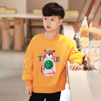 龙之涵(LONGZHIHAN)儿童卫衣春装2022新款男童休闲打底上衣中大童套头衫